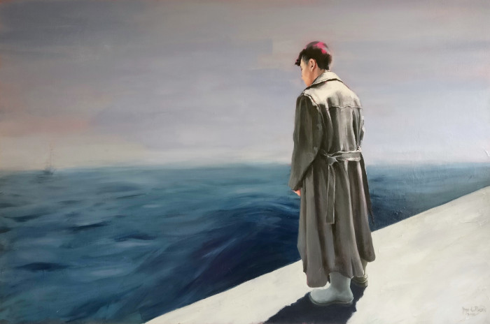 The Light Ship, Oil on canvas, 100 x 50 cm